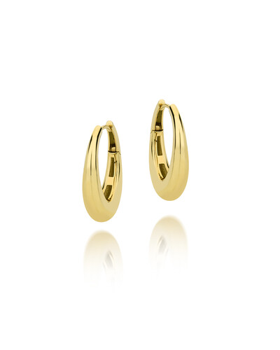 Foto Brinco Argola Oval 24mm | Ouro Amarelo 18k