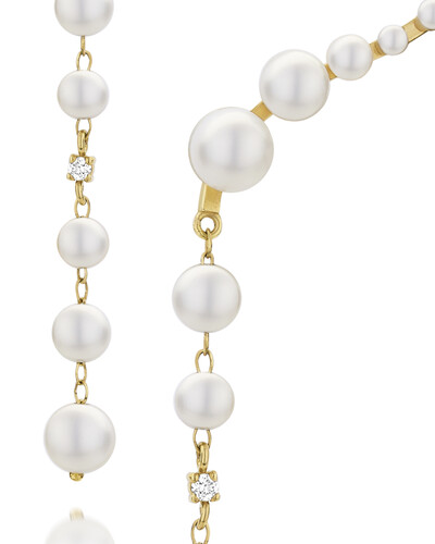 Foto Brinco Earcuff Longo Pérola | Ouro Amarelo 18k