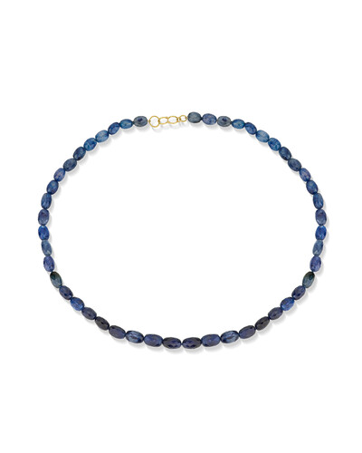 Foto Colar Safira Azul Oval | Ouro Amarelo 18k