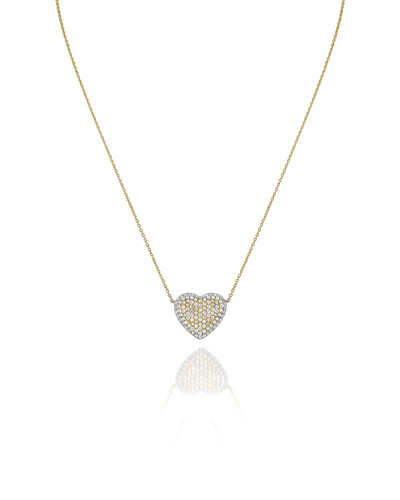 Foto Colar Pavê Coração Diamante | Ouro Amarelo 18k