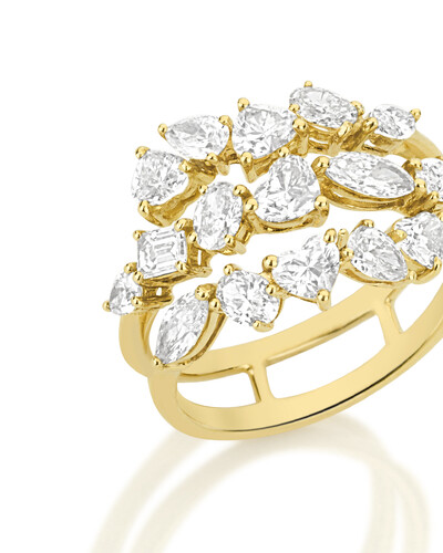 FotoAnel Espiral Diamante | Ouro Amarelo 18k