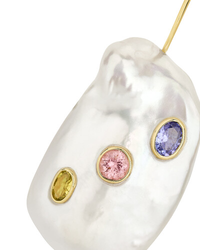 FotoPingente Pérola Três Pedras | Ouro Amarelo 18k