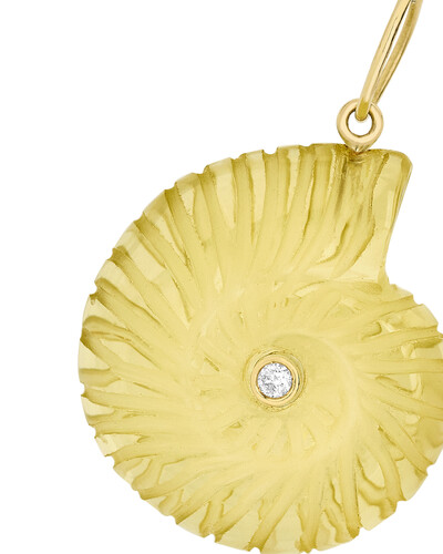 FotoPingente Concha Caracol Citrino | Ouro Amarelo 18k