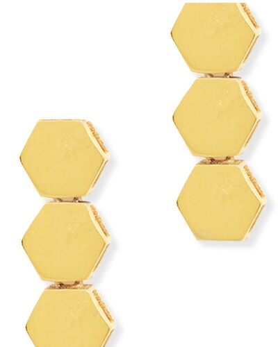 Foto Brinco Geométrico Longo | Ouro Amarelo 18k