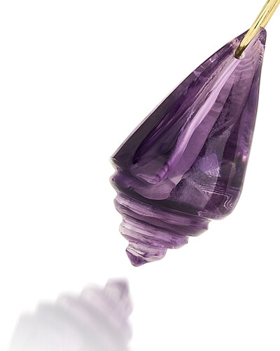 FotoPingente Concha Caramujo Ametista | Ouro Amarelo 18k