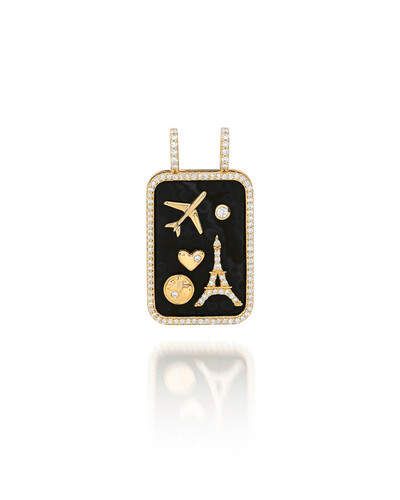 Foto Pingente Voyage Placa Onix | Ouro Amarelo 18k