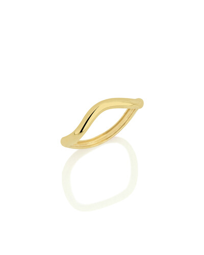 Foto Anel Fino Curvo | Ouro Amarelo 18k