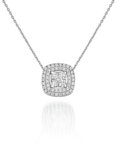 Foto Colar Ilusion Diamantes | Ouro Branco 18k