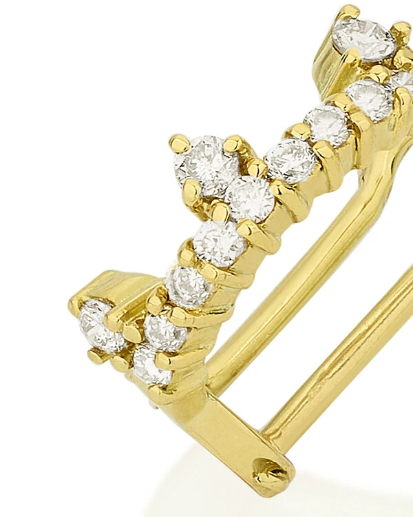 Piercing Topázio Branco | Ouro Amarelo 18k