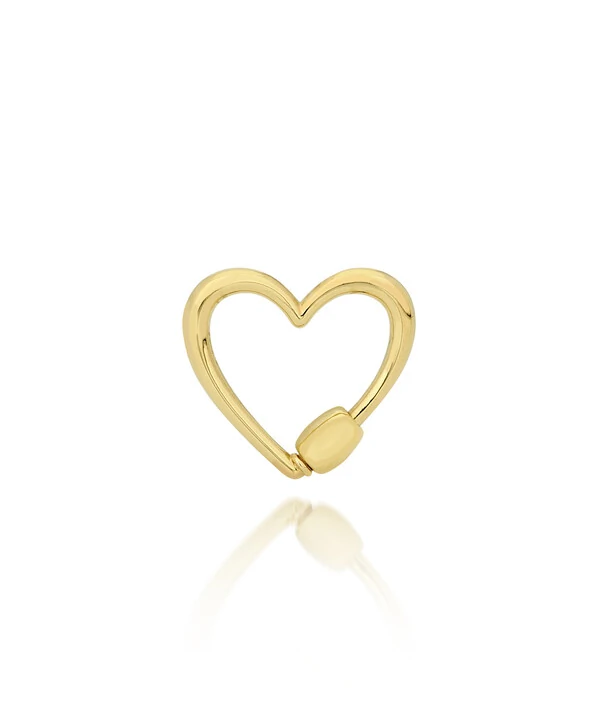 Fecho Coração 28x28mm | Ouro Amarelo 18K