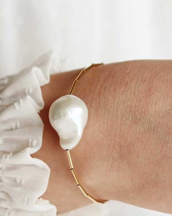 Pulseira Canutilho Pérola Barroca