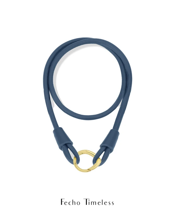 Courinho Colar Pulseira 35cm Azul com Fecho