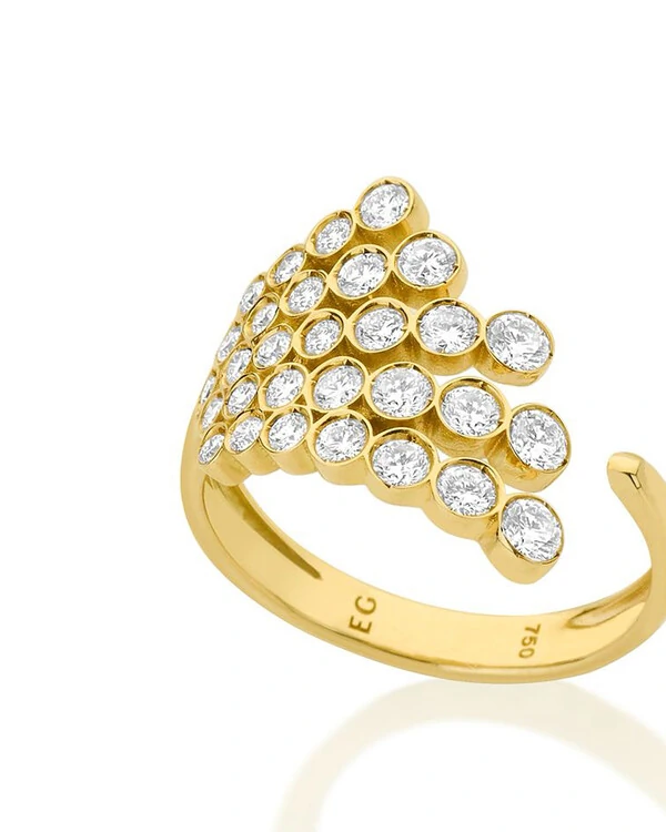 Anel Duet Paula Dedinho Diamante | Ouro Amarelo 18k