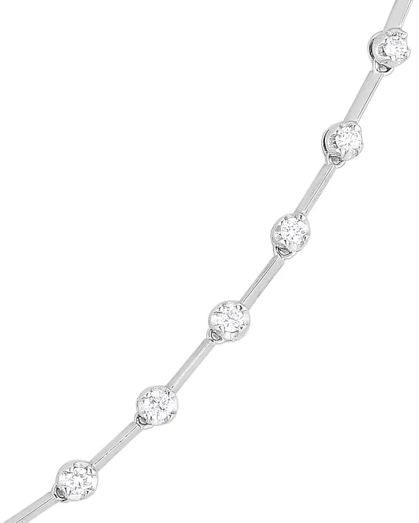 Colar Riviera Degradê Diamante | Ouro Branco 18k