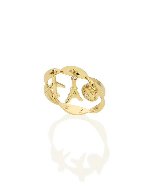 Anel Voyage Diamante | Ouro Amarelo 18k