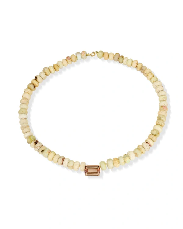 Colar Opala e Turmalina Rosé | Ouro Amarelo 18k