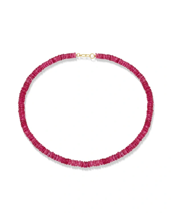 Colar Topázio Pink Disco | Ouro Amarelo 18k