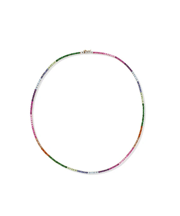 Colar Riviera Colorido | Ouro Amarelo 18k