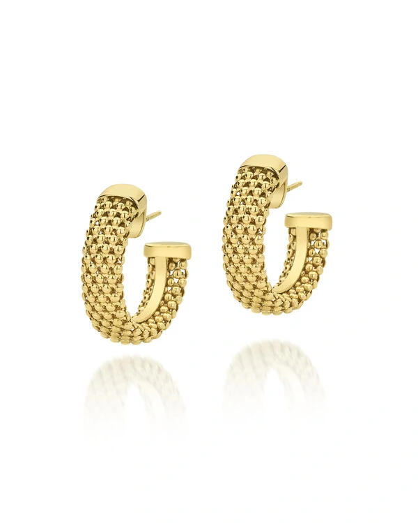 Brinco Argola Croco | Ouro Amarelo 18K