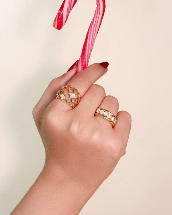 Anel Rede Diamante | Ouro Amarelo 18k