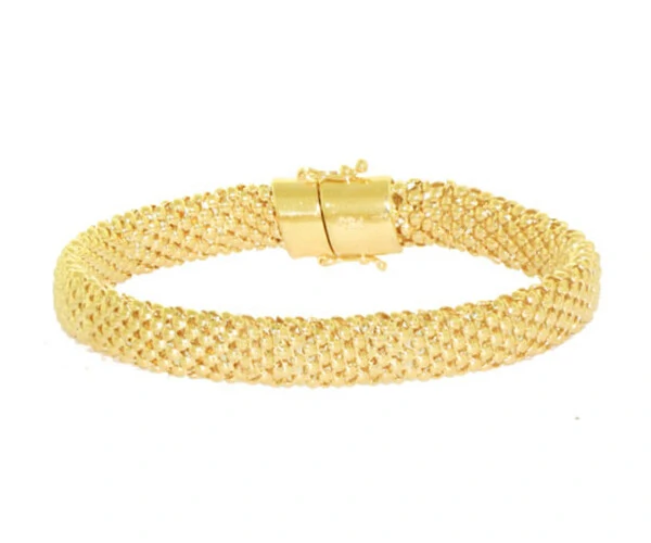 Pulseira Maleável Croco | Ouro Amarelo 18K