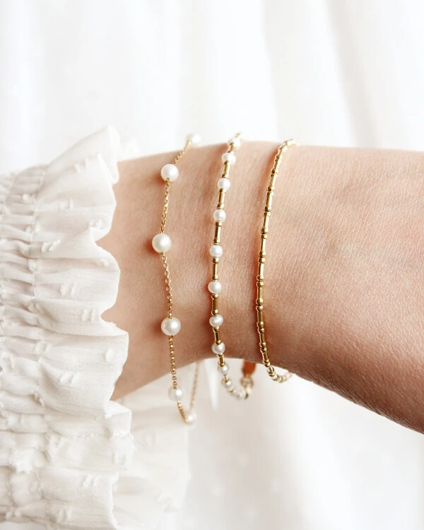 Pulseira Canutilho Pérola | Ouro Amarelo 18k