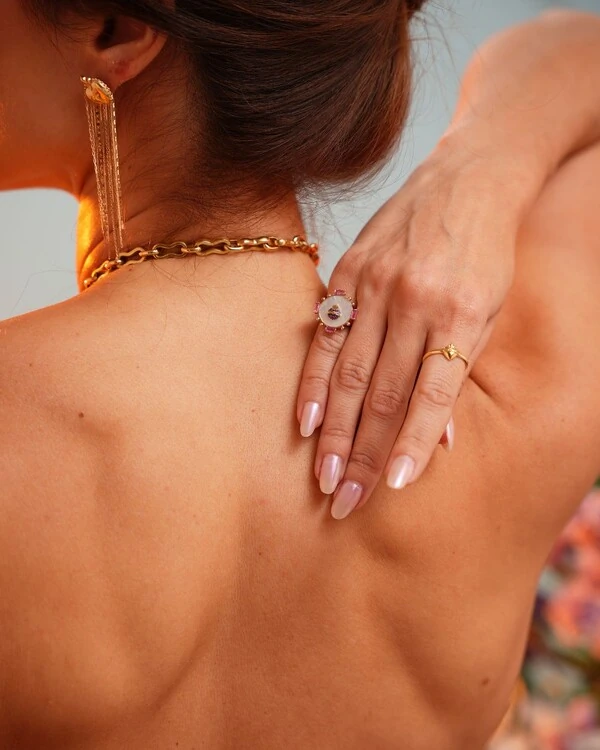 Anel Sagrado Coração | Ouro Amarelo 18K