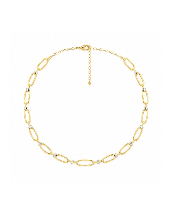 Colar Elos Círculos Diamante | Ouro Amarelo 18k