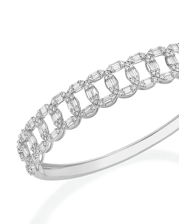 Pulseira Algema Diamante | Ouro Branco 18k