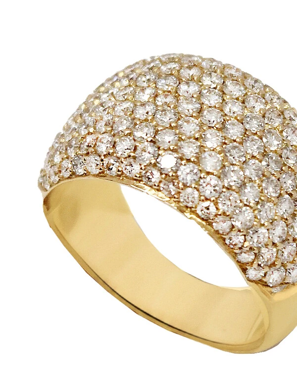 Anel Bombê Diamante | Ouro Amarelo 18k