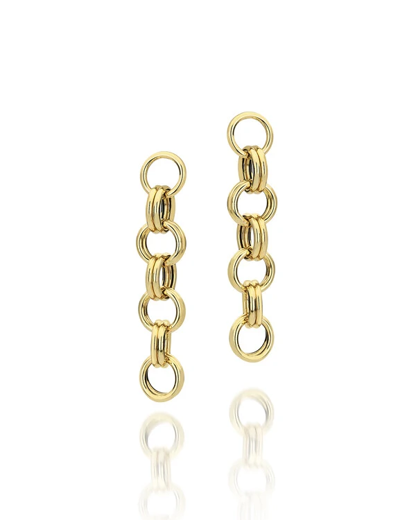 Brinco Corrente Argolas | Ouro Amarelo 18k