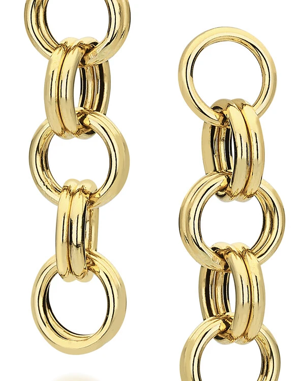 Brinco Corrente Argolas | Ouro Amarelo 18k