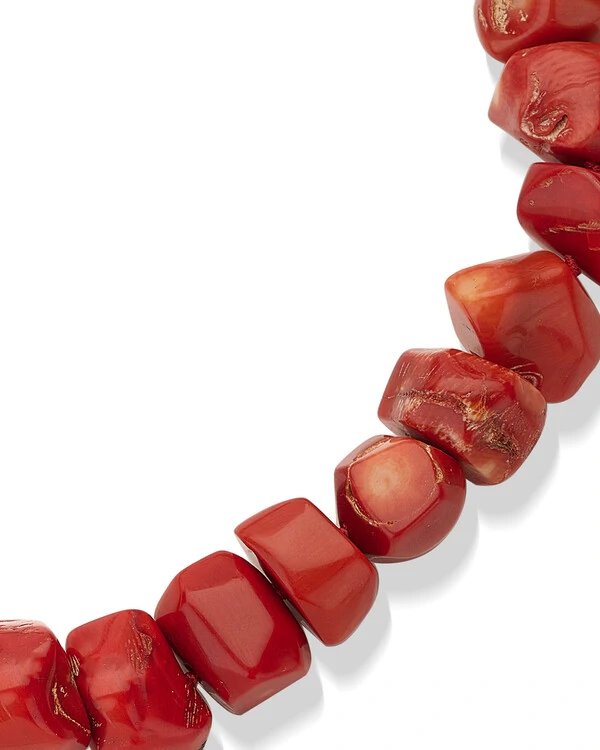 Colar Coral Vermelho | Ouro Amarelo 18k