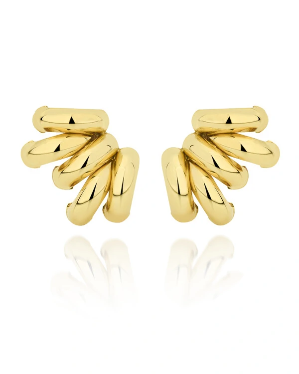 Brinco Cinco Aros | Ouro Amarelo 18k
