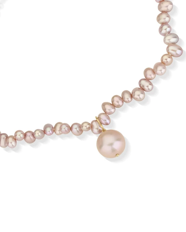 Tornozeleira Pérola Lavanda | Ouro Amarelo 18k