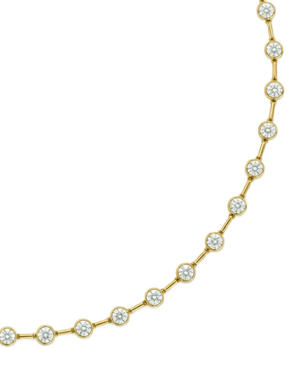 Colar Meia Riviera Diamante | Ouro Amarelo 18k