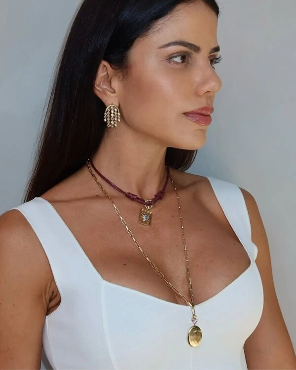 Pingente Coração Diamante | Ouro Amarelo e Branco 18k