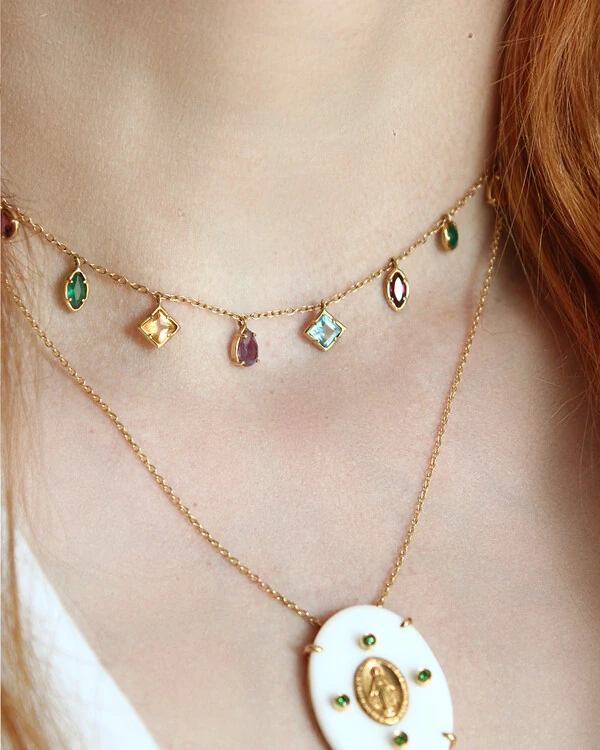 Colar Drops of Color Holy Grace Agata