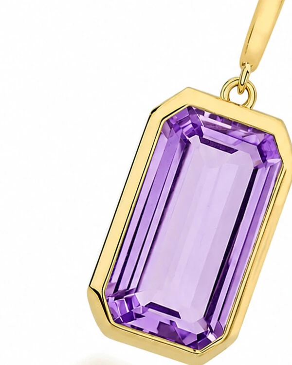 Pingente Ametista | Ouro Amarelo 18k