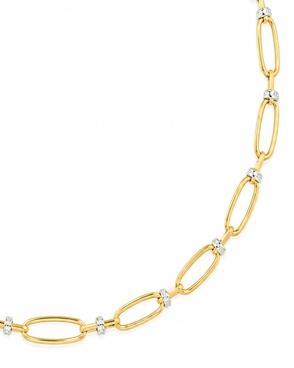 Colar Elos Círculos Diamante | Ouro Amarelo 18k