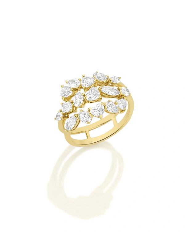 Anel Espiral Diamante | Ouro Amarelo 18k