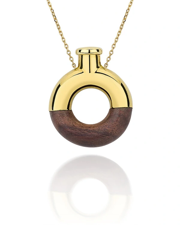 Colar Hygge Perfumeiro Madeira | Ouro Amarelo 18k