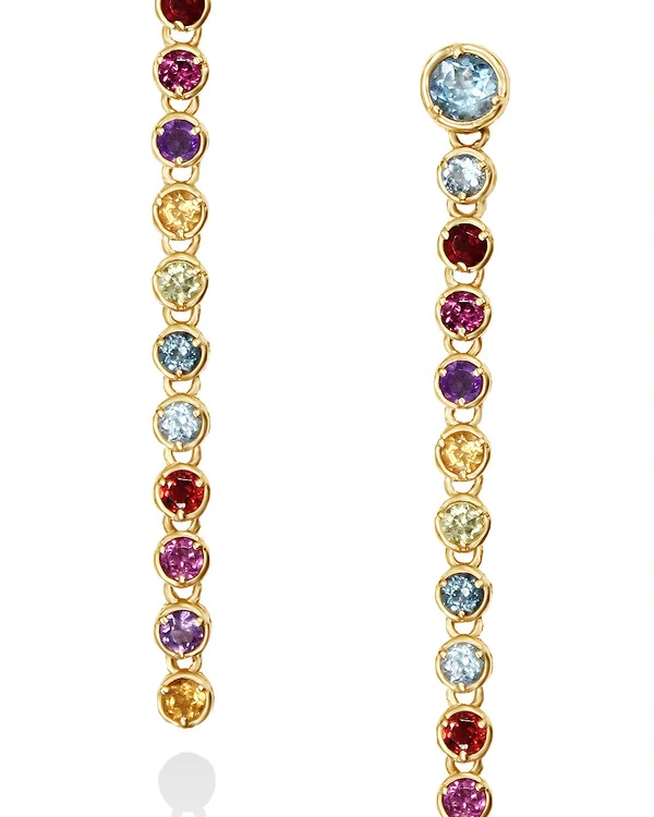 Brinco Riviera Colorida | Ouro Amarelo 18k