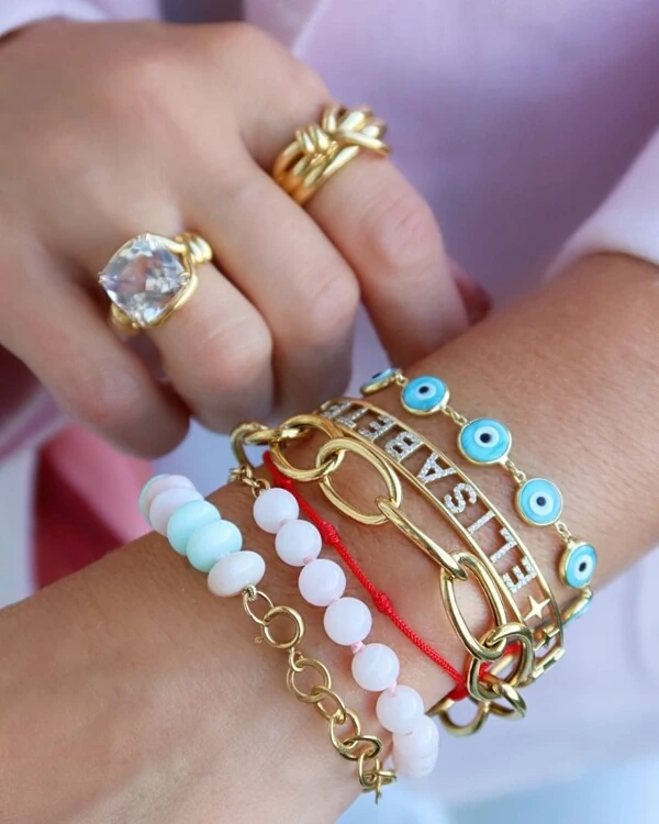 Pulseira Algema Nome - Entre 5 e 8 letras 
