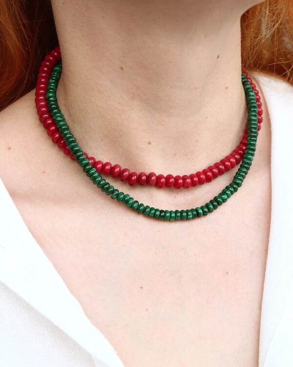 Colar Coral Pneu | Ouro Amarelo 18K