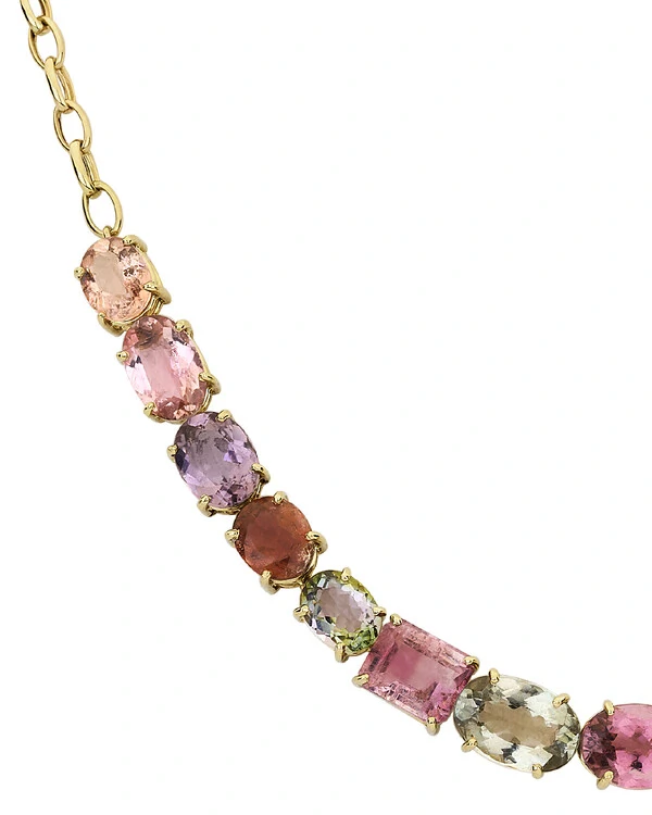 Choker Turmalinas Rosas | Ouro Amarelo 18k