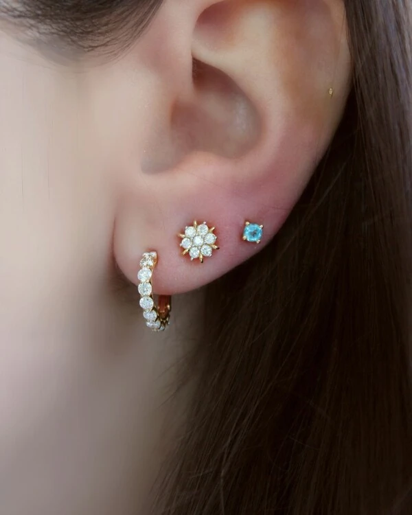 Brinco Argola Diamante | Ouro Amarelo 18K