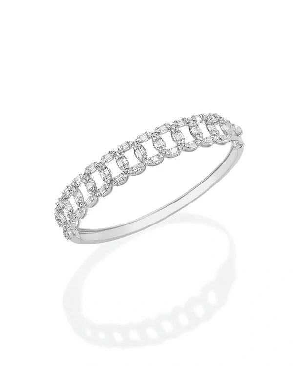 Pulseira Algema Diamante | Ouro Branco 18k