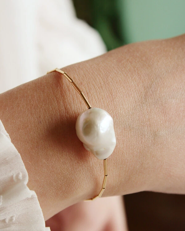 Pulseira Canutilho Pérola Barroca