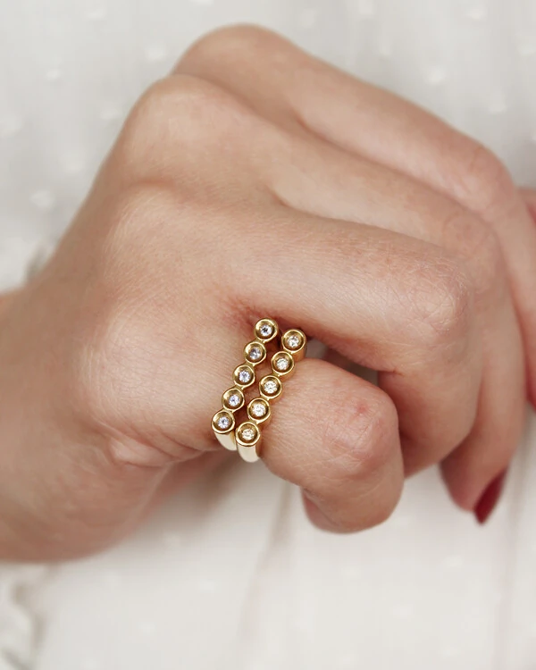Anel Tubos Diamante